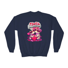 Load image into Gallery viewer, Repticon Youth Crewneck Sweatshirt w/ Valentine&#39;s Frogs
