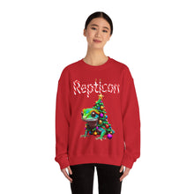 Load image into Gallery viewer, Repticon Unisex Heavy Blend™ Crewneck Sweatshirt w/ Crested Gecko Christmas Tree
