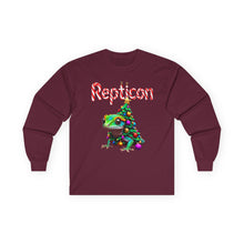 Load image into Gallery viewer, Repticon Unisex Ultra Cotton Long Sleeve Tee w/ Gecko Christmas Tree

