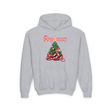 Load image into Gallery viewer, Repticon Youth Heavy Blend Hooded Sweatshirt w/ Candy Cane Christmas Tree
