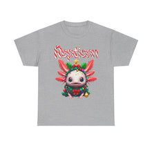 Load image into Gallery viewer, Repticon Unisex Heavy Cotton Tee w/ Axolotl Christmas Tree
