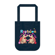 Load image into Gallery viewer, Repticon Organic Canvas Tote Bag w/ Valentine Tortoises
