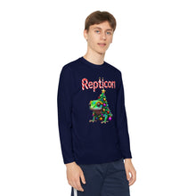 Load image into Gallery viewer, Repticon Youth Long Sleeve Competitor Tee w/ Gecko Christmas Tree
