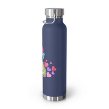 Load image into Gallery viewer, Repticon Copper Vacuum Insulated Bottle, 22oz w/ Valentine Frogs
