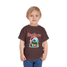 Load image into Gallery viewer, Repticon Toddler Short Sleeve Tee w/ Tortoise Santa
