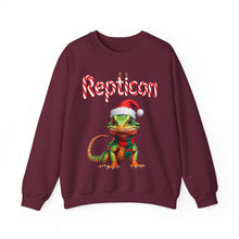 Load image into Gallery viewer, Repticon Unisex Heavy Blend™ Crewneck Sweatshirt w/ Lizard Santa
