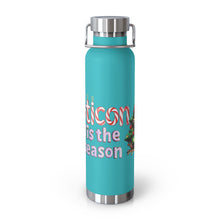 Load image into Gallery viewer, Repticon Copper Vacuum Insulated Bottle, 22oz w/ Toad Christmas Tree
