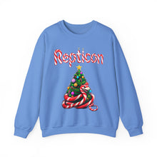 Load image into Gallery viewer, Repticon Unisex Heavy Blend™ Crewneck Sweatshirt w/ Candy Cane Snake Christmas Tree

