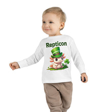 Load image into Gallery viewer, Repticon Toddler Long Sleeve Tee w/ Axolotl

