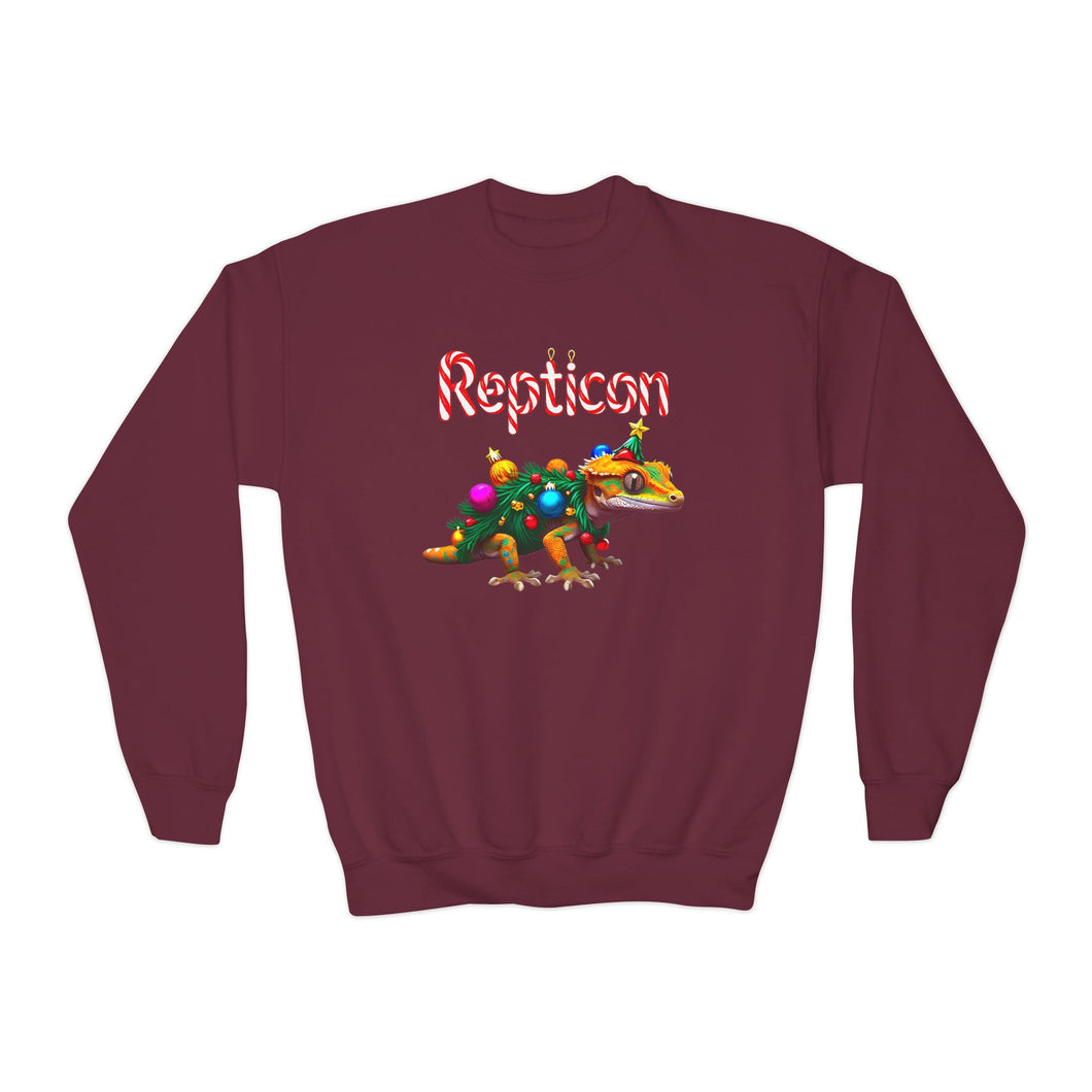 Repticon Youth Crewneck Sweatshirt w/ Crested Gecko Christmas Tree