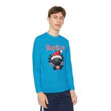 Load image into Gallery viewer, Repticon Youth Long Sleeve Competitor Tee w/ Axolotl Santa
