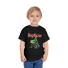 Load image into Gallery viewer, Repticon Toddler Short Sleeve Tee w/ Gecko Christmas Tree
