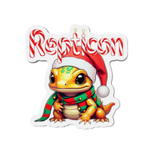 Load image into Gallery viewer, Repticon Die-Cut Magnets w/ Amphibian Santa
