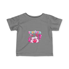 Load image into Gallery viewer, Repticon Infant Fine Jersey Tee w/ Valentine Axolotls
