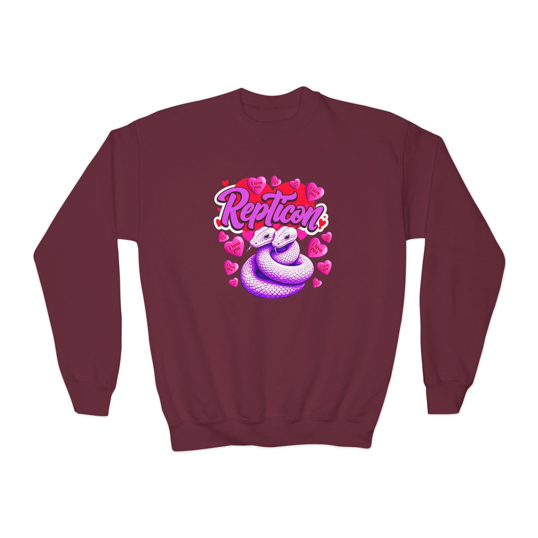 Repticon Youth Crewneck Sweatshirt w/ Valentine Snakes