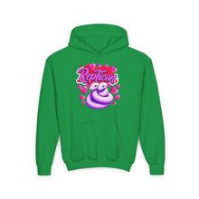 Load image into Gallery viewer, Repticon Youth Heavy Blend Hooded Sweatshirt w/ Valentine Snakes
