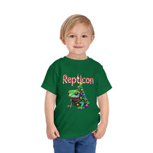 Load image into Gallery viewer, Repticon Toddler Short Sleeve Tee w/ Gecko Christmas Tree
