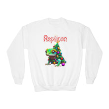 Load image into Gallery viewer, Repticon Youth Crewneck Sweatshirt w/ Gecko Christmas Tree
