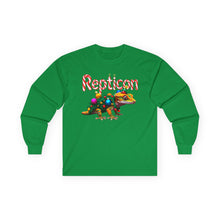 Load image into Gallery viewer, Repticon Unisex Ultra Cotton Long Sleeve Tee w/ Crested Gecko Christmas Tree
