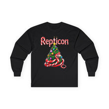 Load image into Gallery viewer, Repticon Unisex Ultra Cotton Long Sleeve Tee w/ Candy Cane Christmas Tree

