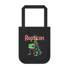Load image into Gallery viewer, Repticon Organic Canvas Tote Bag w/ Gecko Christmas Tree
