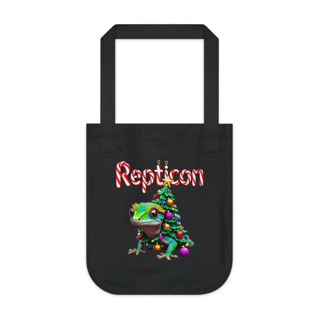 Repticon Organic Canvas Tote Bag w/ Gecko Christmas Tree