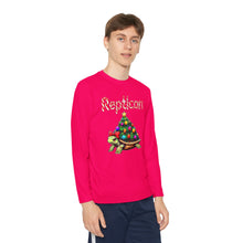 Load image into Gallery viewer, Repticon Youth Long Sleeve Competitor Tee w/ Tortoise Christmas Tree
