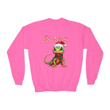 Load image into Gallery viewer, Repticon Youth Crewneck Sweatshirt w/ Lizard Santa
