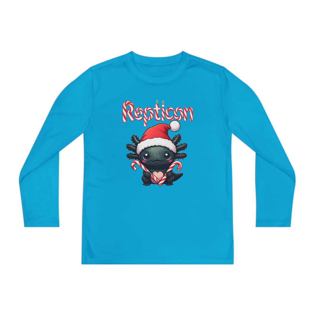 Repticon Youth Long Sleeve Competitor Tee w/ Axolotl Santa