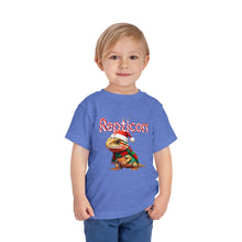 Load image into Gallery viewer, Repticon Toddler Short Sleeve Tee w/ Bearded Dragon Santa
