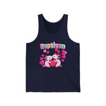 Load image into Gallery viewer, Repticon Unisex Jersey Tank w/ Valentine Axolotls
