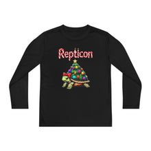 Load image into Gallery viewer, Repticon Youth Long Sleeve Competitor Tee w/ Tortoise Christmas Tree
