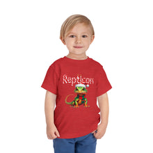 Load image into Gallery viewer, Repticon Toddler Short Sleeve Tee w/ Lizard Santa
