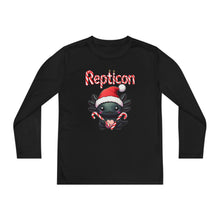 Load image into Gallery viewer, Repticon Youth Long Sleeve Competitor Tee w/ Axolotl Santa
