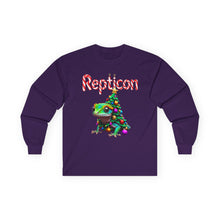 Load image into Gallery viewer, Repticon Unisex Ultra Cotton Long Sleeve Tee w/ Gecko Christmas Tree
