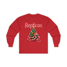 Load image into Gallery viewer, Repticon Unisex Ultra Cotton Long Sleeve Tee w/ Candy Cane Christmas Tree

