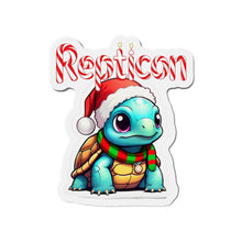 Load image into Gallery viewer, Repticon Die-Cut Magnets w/ Tortoise Santa
