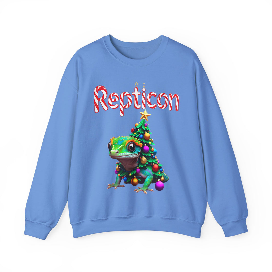 Repticon Unisex Heavy Blend™ Crewneck Sweatshirt w/ Crested Gecko Christmas Tree