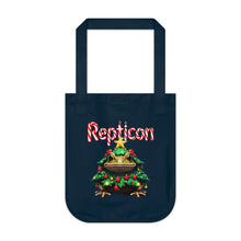 Load image into Gallery viewer, Repticon Organic Canvas Tote Bag w/ Toad Christmas Tree
