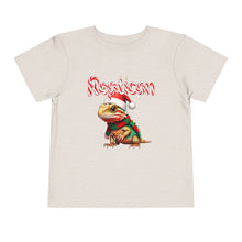 Load image into Gallery viewer, Repticon Toddler Short Sleeve Tee w/ Bearded Dragon Santa
