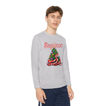 Load image into Gallery viewer, Repticon Youth Long Sleeve Competitor Tee w/ Candy Cane Snake Christmas Tree
