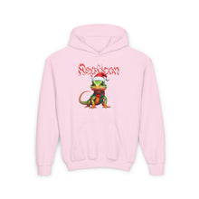 Load image into Gallery viewer, Repticon Youth Heavy Blend Hooded Sweatshirt w/ Lizard Santa
