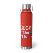 Load image into Gallery viewer, Repticon Copper Vacuum Insulated Bottle, 22oz w/ Toad Christmas Tree
