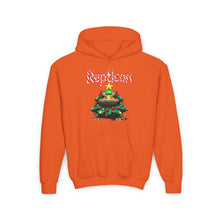 Load image into Gallery viewer, Repticon Youth Heavy Blend Hooded Sweatshirt w/ Toad Christmas Tree
