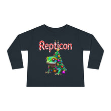 Load image into Gallery viewer, Repticon Toddler Long Sleeve Tee w/ Gecko Christmas Tree
