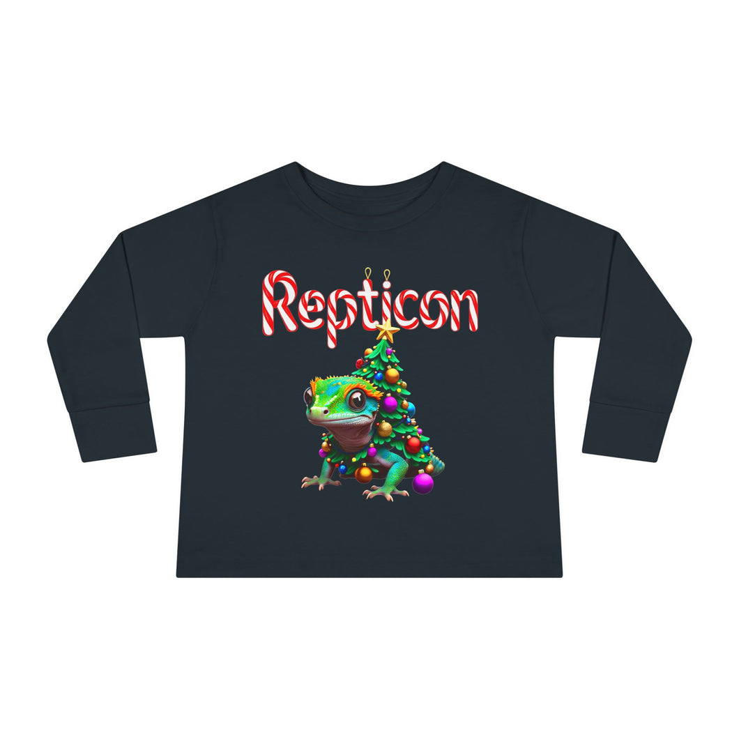 Repticon Toddler Long Sleeve Tee w/ Gecko Christmas Tree