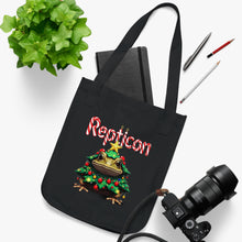Load image into Gallery viewer, Repticon Organic Canvas Tote Bag w/ Toad Christmas Tree
