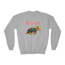 Load image into Gallery viewer, Repticon Youth Crewneck Sweatshirt w/ Crested Gecko Christmas Tree
