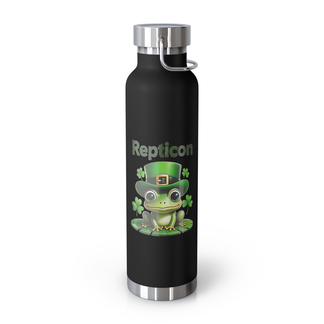 Repticon Copper Vacuum Insulated Bottle, 22oz w/ Frog