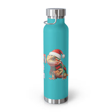 Load image into Gallery viewer, Repticon Copper Vacuum Insulated Bottle, 22oz w/ Bearded Dragon Santa
